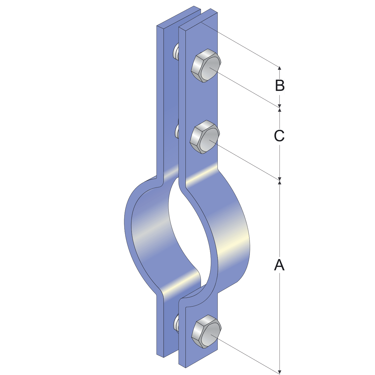 Heavy 3 Bolt Clamp | FM171H