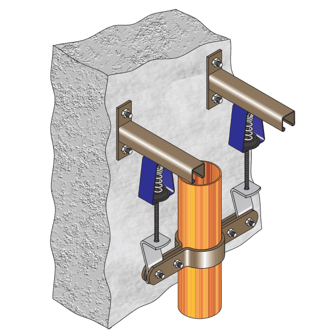 Gas Riser Spring Assembly Wall Mount