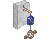 FMGR004 Gas Riser Horizontal - Wall Mount