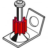 Powder actuated angle clip