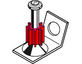 Powder actuated angle clip