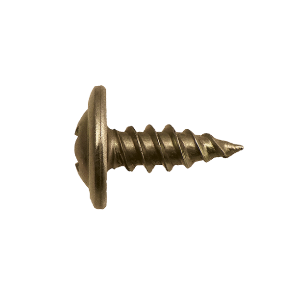 Button Head Needle Point Screws - Zinc Yellow