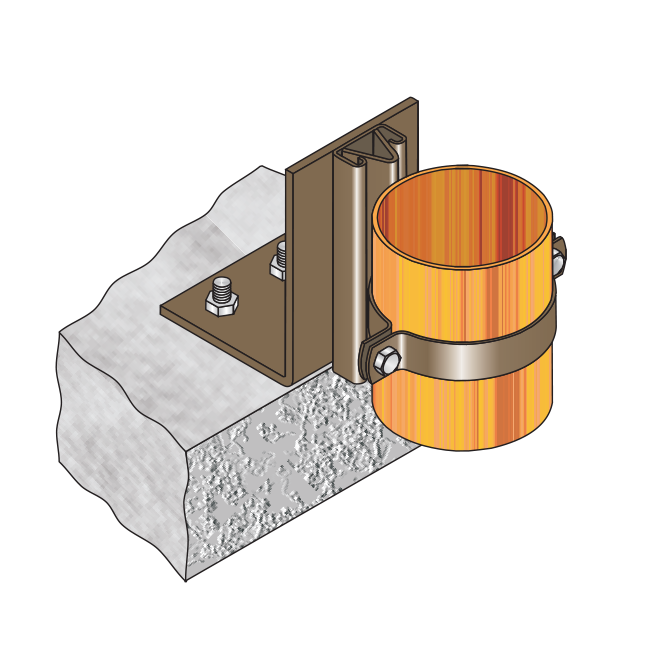 Gas Riser Guide Floor Mount | Flexistrut