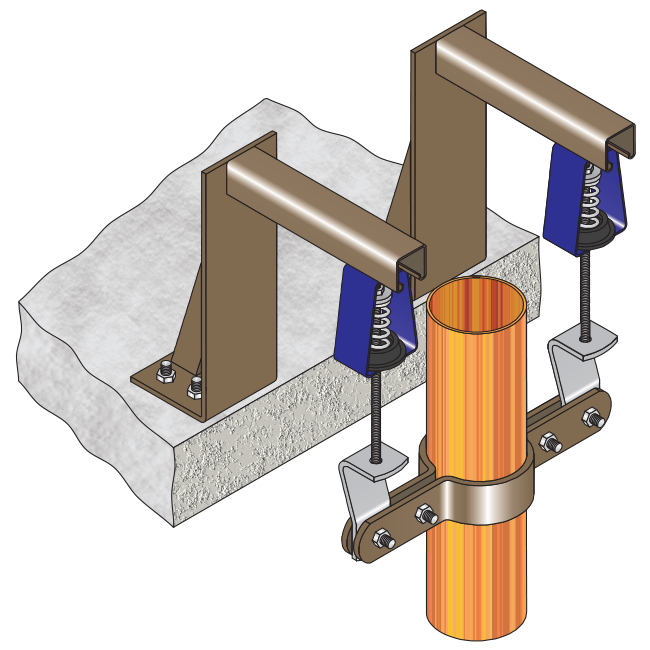 Gas Riser Spring Assembly Floor Mount | Flexistrut