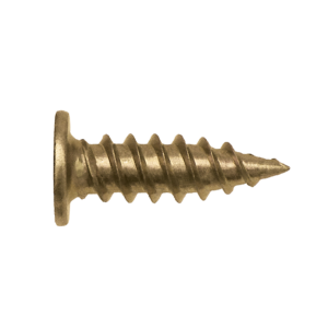 Flat Top Needle Point Screw - Zinc Yellow