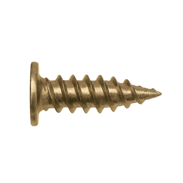 Flat Top Needle Point Screw - Zinc Yellow